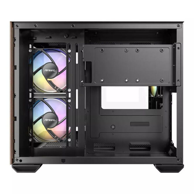 Antec CX600M Wood PC case, Mini Tower, Micro-ATX, Tempered Glass - black, wood image number 5