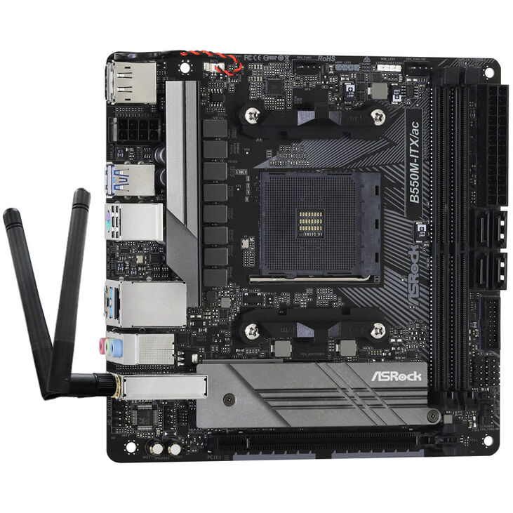 ASRock B550M-ITX/ac, AMD B550 Mainboard - Sockel AM4 image number 1