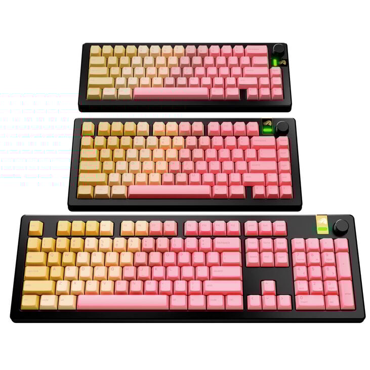 Glorious GPBT Gradient Keycaps, ANSI Layout (US), PBT, Dye-Sub - Grapefruit image number 6