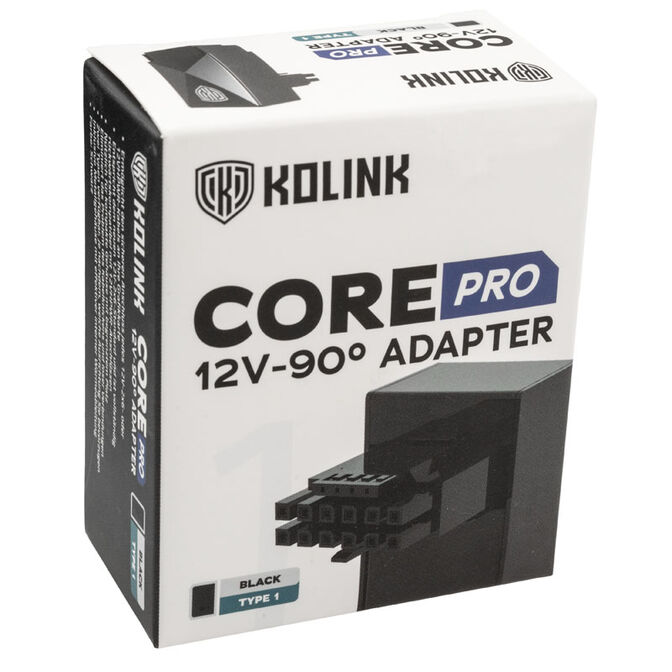 Kolink Core Pro 12V-2x6 90 Grad Adapter - Typ 1, schwarz image number 7