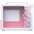 Jonsplus Z20 Micro-ATX Geh&auml;use, mit Tragegriff - wei&szlig;/pink image number null
