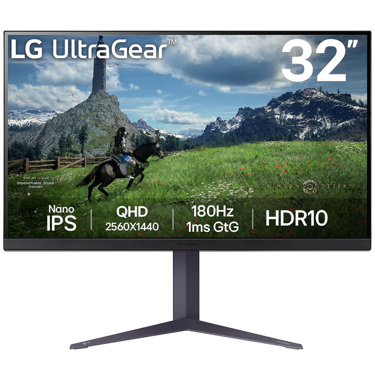LG Ultragear 32GS85Q-B, 32-inch Gaming Monitor, 180Hz, IPS, G-SYNC Compatible image number 0