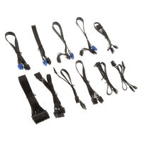 SilverStone short power supply cable set for Strider, flat ribbon - black