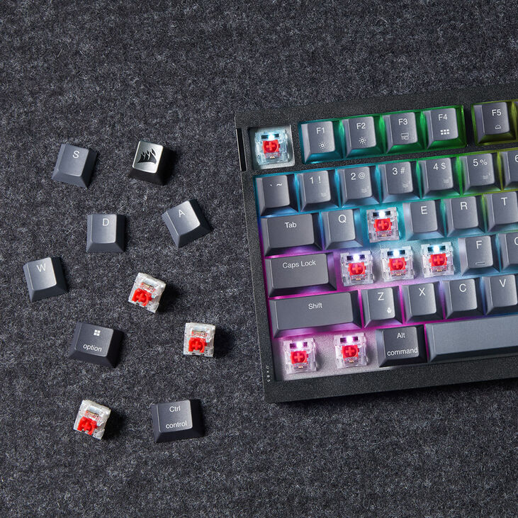 Corsair Gaming K65 Plus Wireless 75% RGB Gaming Tastatur, MLX RED - schwarz, grau image number 8
