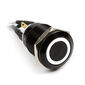 Impactics Vandalismustaster 19mm, IP65, weiße LED - schwarz