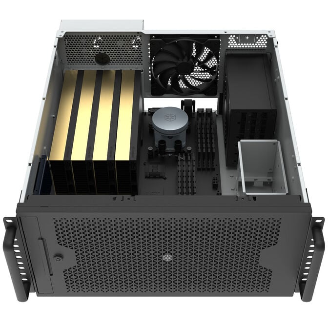 SilverStone RM53-502 Server Case, Rackmount, SSI-EEB, Mesh - Black image number 2