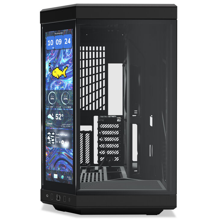 Hyte Y70 Touch Infinite PC-Gehäuse, Midi Tower, Tempered Glass - schwarz image number 2