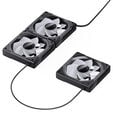 Jonsbo ZK-120BR ARGB Reverse Blade PWM Fan, 120mm, 3-Pack - black image number null