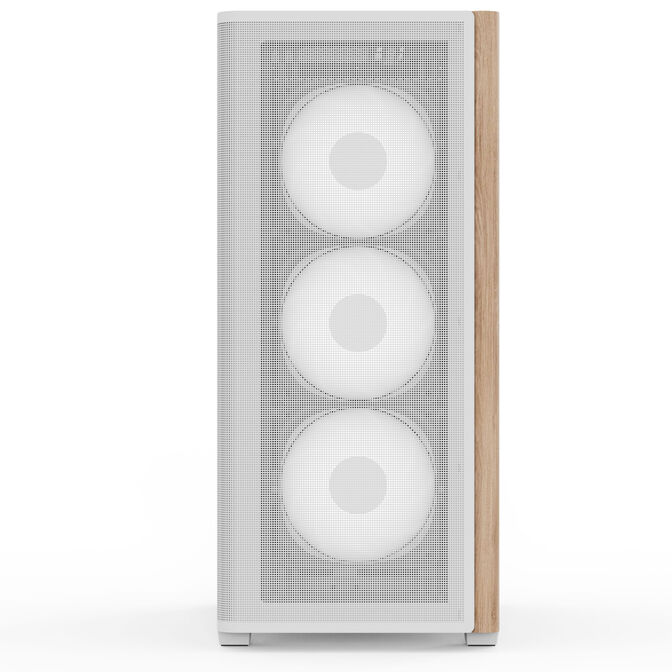 Aerocool D501A PC case, Mid Tower, ATX, Tempered Glass - white image number 2