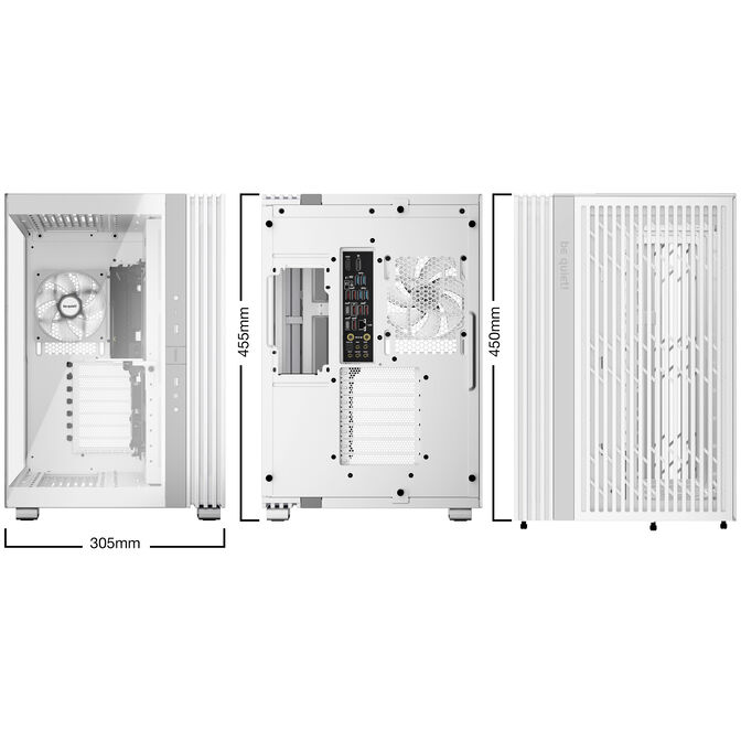 be quiet! Light Base 600 LX PC Case, Mid Tower, Tempered Glass, ARGB - white image number 7