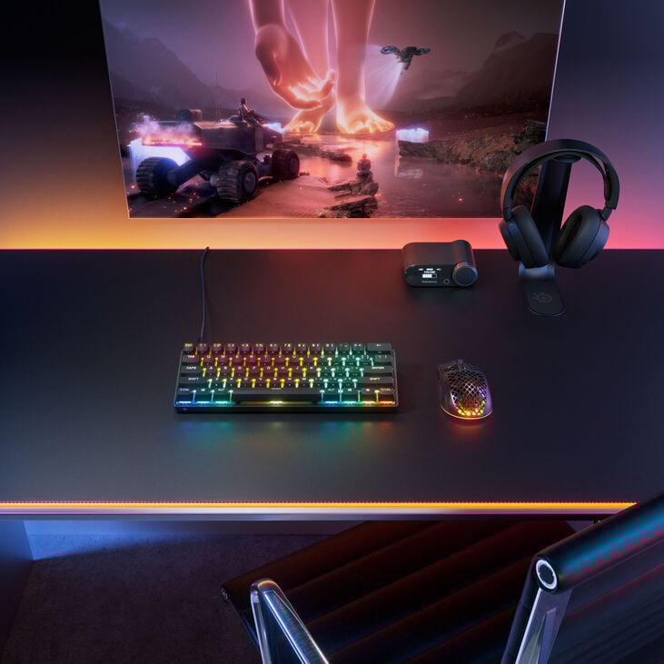 SteelSeries Apex Pro Mini Gen 3 Gaming-Tastatur, OmniPoint 3.0 Switches, RGB - ISO (DE) image number 5