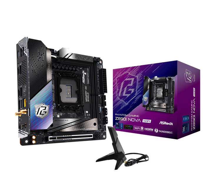 ASRock Z890I NOVA WiFi motherboard, LGA 1851 socket, Intel Z890, Mini-ITX, DDR5 image number 0