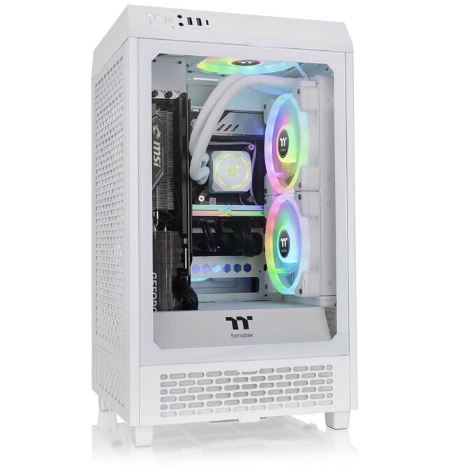 Thermaltake The Tower 200 PC-Geh&auml;use, Mini-Geh&auml;use, Mini-ITX, Tempered Glass - wei&szlig; image number 3