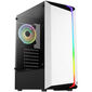 Aerocool Bionic v2 Mid Tower, RGB, Tempered Glass - Black/White