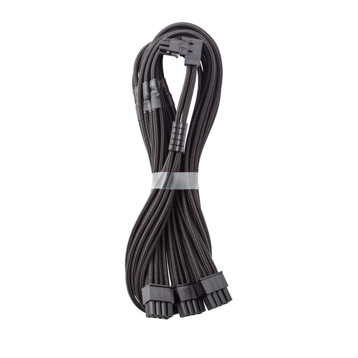 CableMod C-Series Pro Anschlusskabel - Variante B, 90°, 16-Pin zu 3x 8-Pin PCIe, schwarz image number 0