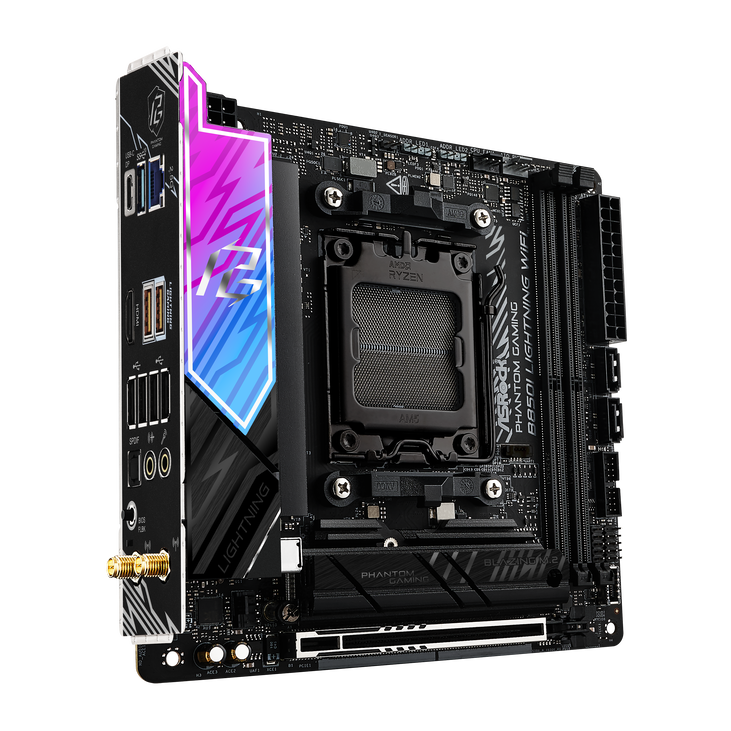ASROCK B850I Lightning WiFi Mainboard, Sockel AM5, AMD B850, Mini-ITX, DDR5 image number 1