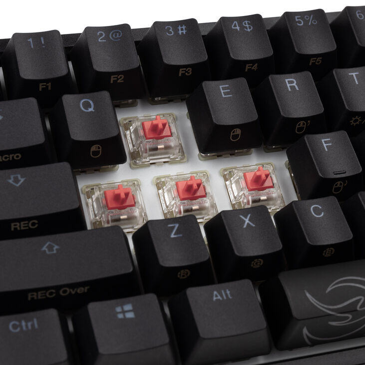 Ducky One 2 Pro Mini Gaming Keyboard, RGB LED - Cherry Silent Red (US) image number 7