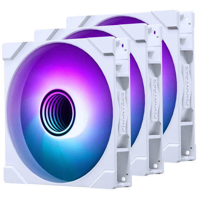 PHANTEKS M25 Gen2 PWM D-RGB L&uuml;fter, 3er-Pack - 140mm, wei&szlig; image number 1