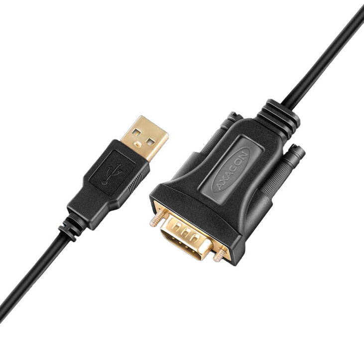 AXAGON ADS-1PQN Adapterkabel, RS-232 COM-Port auf USB 2.0 - FT232RL-Chip image number 1