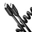 AXAGON BUCM-CM10TB Twister Cable, USB-C to USB-C 2.0, black - 0.6m image number null