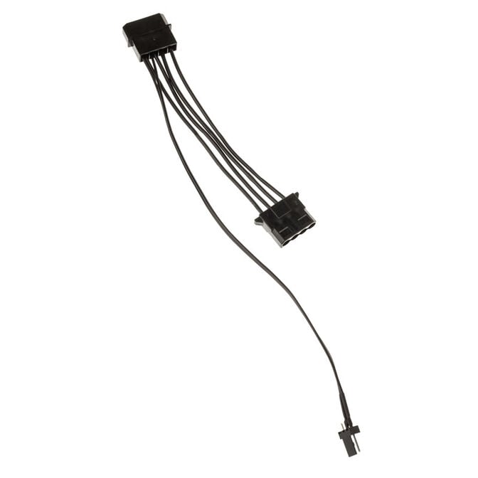 Kolink L&uuml;fter Adapterkabel 3-Pin zu 2x 4-Pin Molex - 245mm, schwarz image number 1