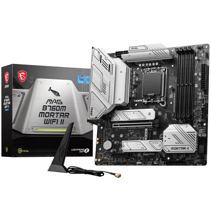 MSI MAG B760M Mortar WiFi II, Socket LGA 1700, Intel B760M, Micro-ATX - DDR5 image number 0