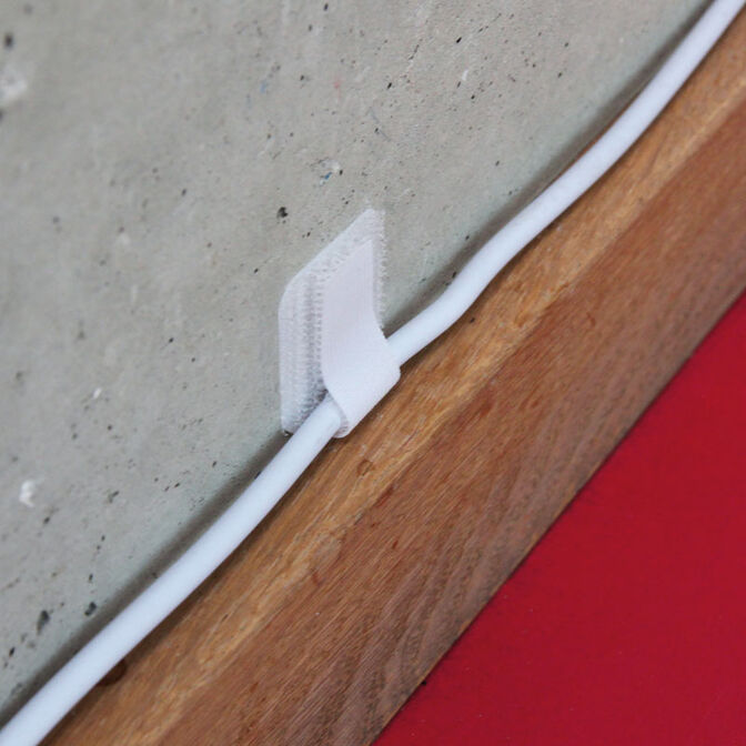 LABEL THE CABLE Wall Velcro Cable Holder 10-Piece Set - white image number 2