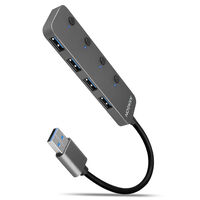 AXAGON HUE-MSA Superspeed USB-A Switch Hub, 4x USB 3.0, active - 20cm, black