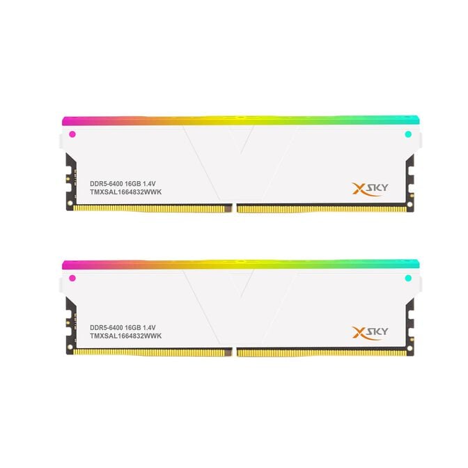 V-Color Manta XSky RGB DDR5-6400 RAM, CL32, EXPO - 32 GB Dual-Kit, 2 x 16 GB, wei&szlig; image number 0