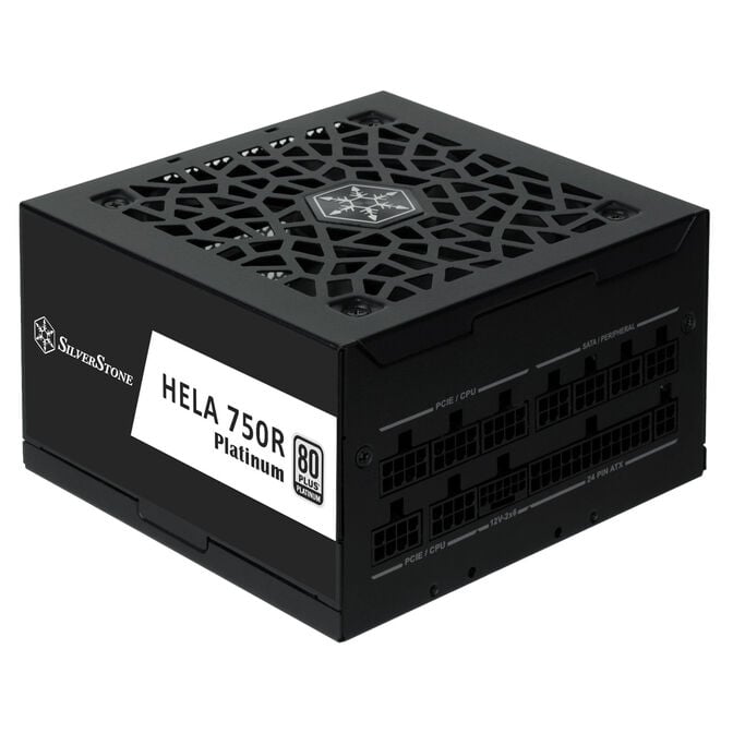 SilverStone HELA 750R 80 PLUS Platinum power supply, ATX 3.1, PCIe 5.1 - 750 watts, black image number 2