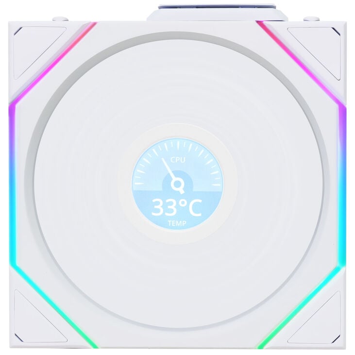 Lian Li UNI FAN TL Wireless LCD Fan, ARGB, PWM, 3-Pack with Controller - 120 mm, White image number 4