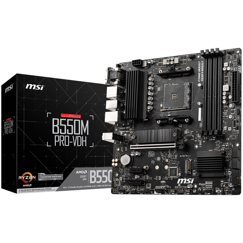MSI B550M Pro-VDH, AMD B550 Mainboard - Sockel AM4