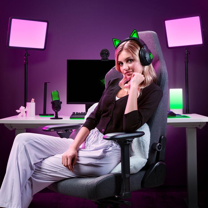 Razer Kraken Kitty V2 BT Gaming Headset, Bluetooth, Chroma RGB - black image number 6