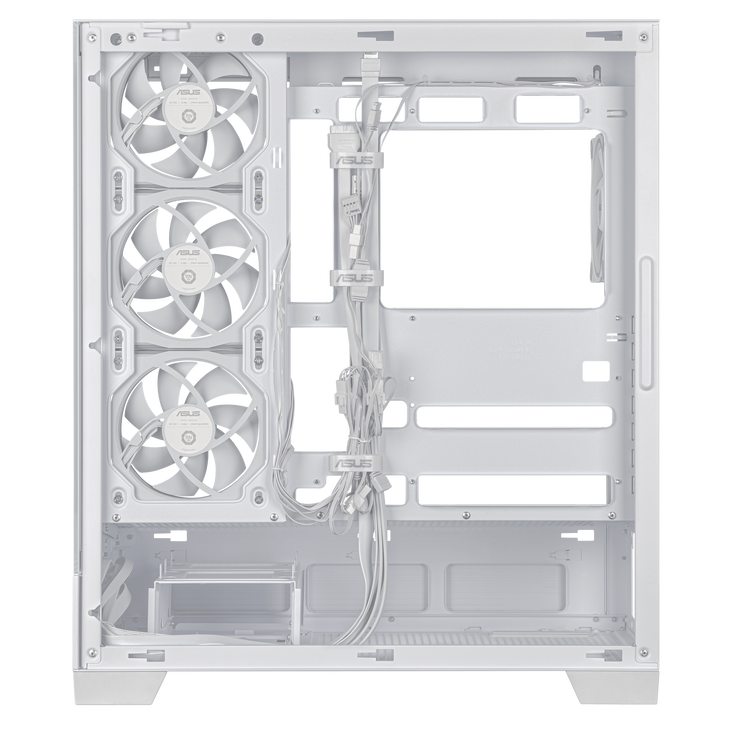 ASUS A31 Plus TG ARGB PC-Gehäuse, Midi-Tower, ATX, Tempered Glass - weiß image number 4