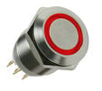Lamptron Vandalism Switch 19mm - Silverline - red image number null