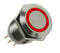 Lamptron Vandalism Switch 19mm - Silverline - red