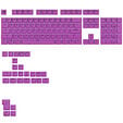 Glorious GPBT Basics Keycaps, ANSI Layout (US), PBT, Doubleshot - Epic Purple image number null