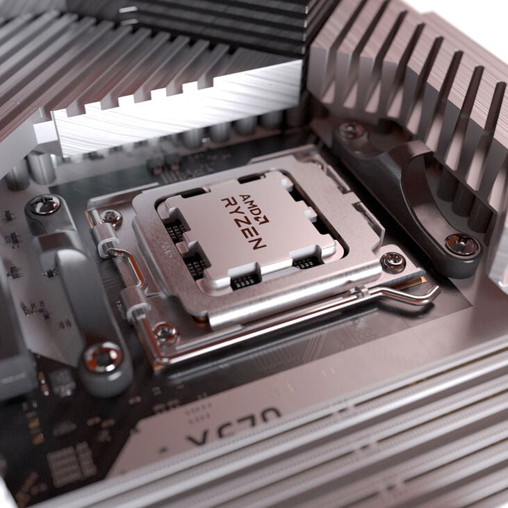 AMD Ryzen 5 9600 CPU, 6 Cores, 5.2 GHz, AM5 (Zen 5) - boxed, with cooler image number 5