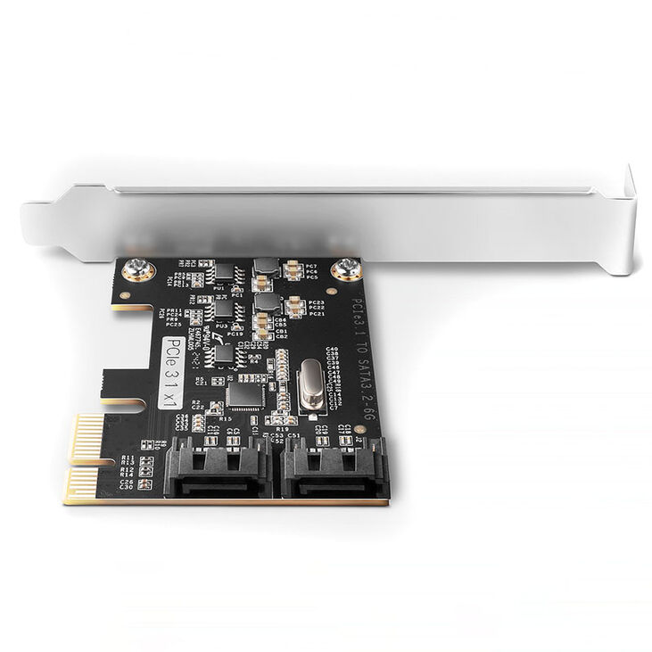 AXAGON PCES-SJ2 PCIe Controller 2x internal SATA 6G port, JMB582 + LP image number 3