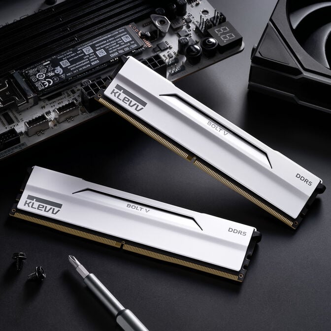 KLEVV BOLT V DDR5-6000 RAM, CL30, EXPO - 32 GB Dual-Kit, wei&szlig; image number 12