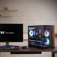 Thermaltake View 380 WS ARGB PC Case, Mid Tower, ATX, ARGB, Tempered Glass - Black image number null