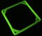 Antivibrations-Rahmen f&uuml;r 80mm-L&uuml;fter - UV green