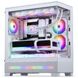 Phanteks XT View Matrix PC-Geh&auml;use, Midi-Tower, E-ATX, Tempered Glass, Matrix LED - wei&szlig; image number null
