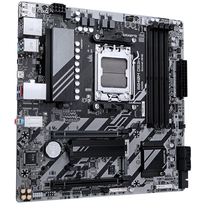 GIGABYTE B840M DS3H motherboard, Socket AM5, AMD B840, Micro-ATX, DDR5 image number 1