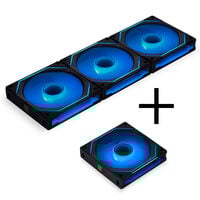 Lian Li UNI FAN SL-INF 120 ARGB PWM L&uuml;fter, 3er Pack inkl. Controller - 120mm, schwarz + 1x UNI FAN SL-INF 120 ARGB PWM L&uuml;fter - 120mm