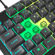 Corsair Gaming K55 Core RGB Gaming Keyboard, Full-Size (100%), Rubber Dome &ndash; grey, ISO (DE) image number null