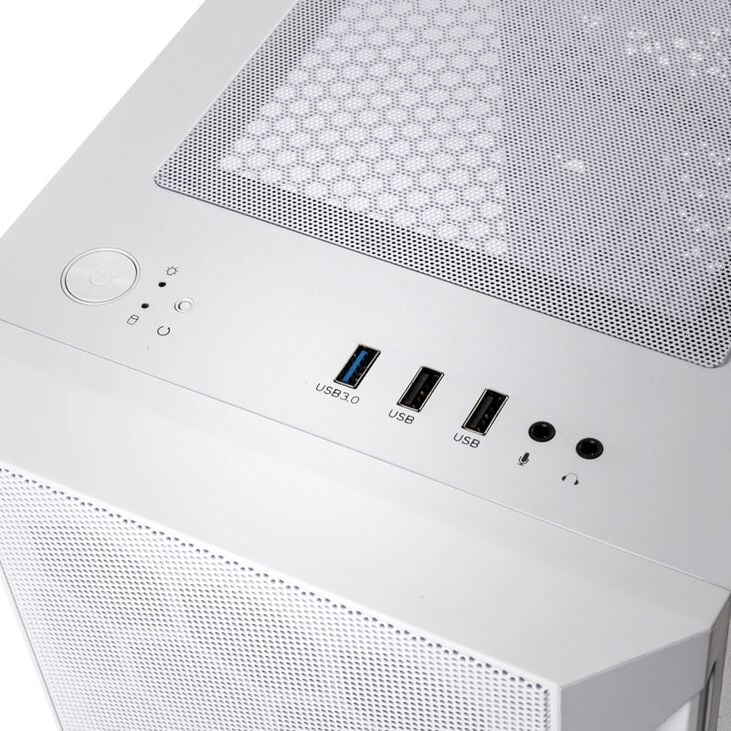 SilverStone Fara H1M Pro Micro-ATX Gehäuse, Tempered Glass - weiß image number 4