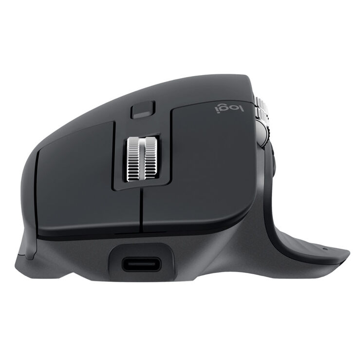 Logitech MX Master 3S Graphite, kabellose Maus, Logi Bolt, USB/Bluetooth - grau image number 4