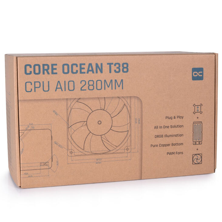 Alphacool Core Ocean T38 280mm CPU Digital AIO Cooler image number 6