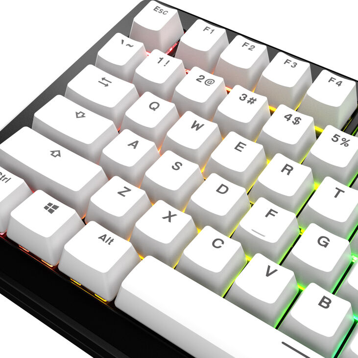 Glorious GPBT Basics Keycaps, ANSI Layout (US), PBT, Doubleshot - Classic White image number 3